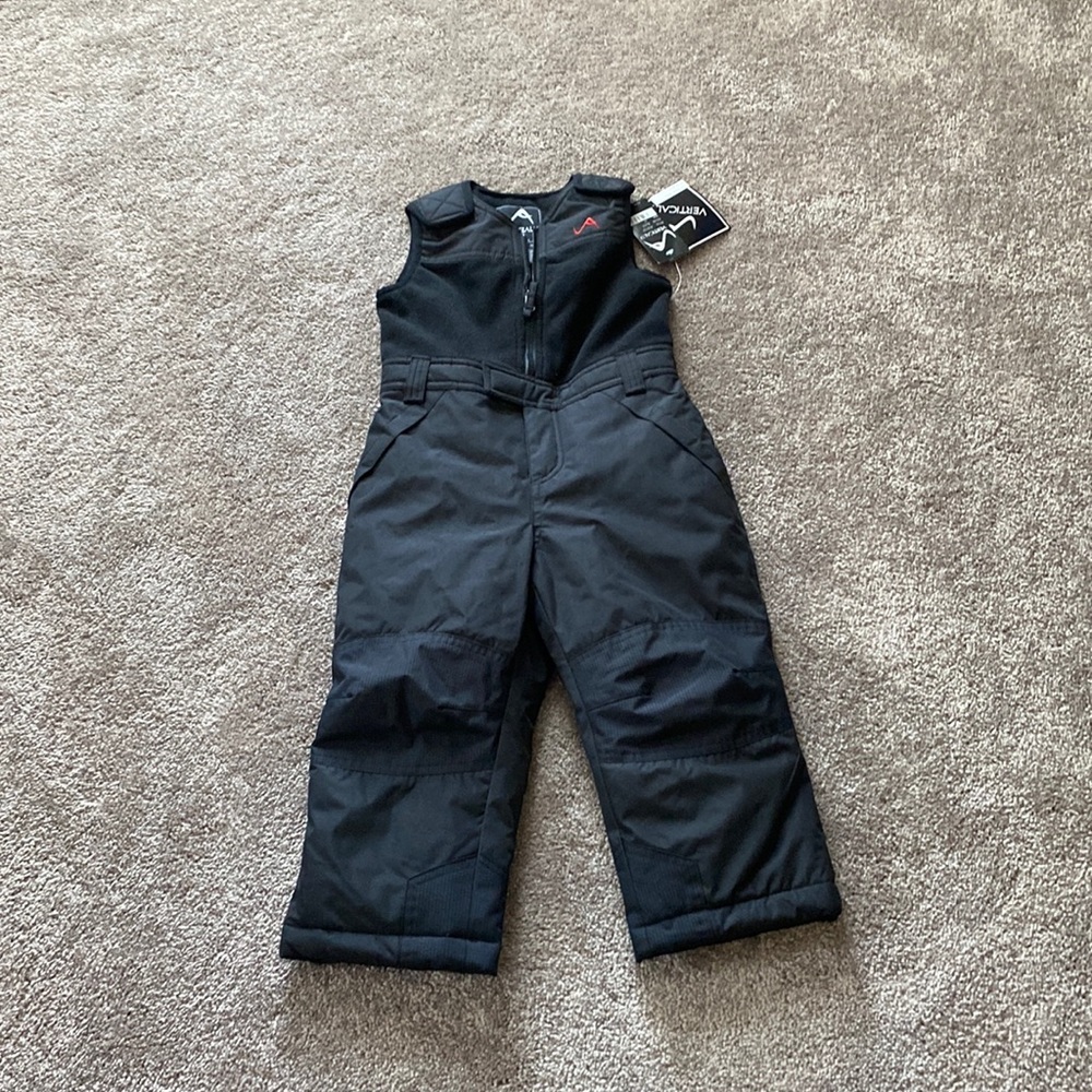 Vertical 9 Snow Bib Overalls Insulated Ski Snow Pants Black Kids SIZE 3T NWT